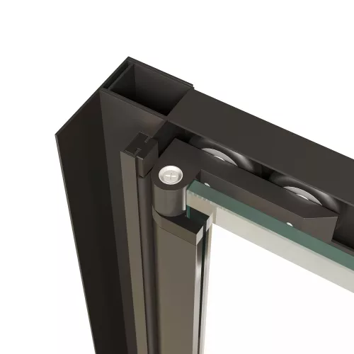 Душевой уголок RGW PA-142B (PA-21B+Z-050-5B) прозрачное/черный, Цвет стекла: прозрачное, Цвет профиля: Черный, Выбрать размер: 900x700, изображение 5