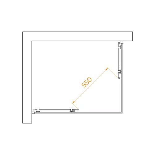 Душевой уголок RGW PA-040B, Цвет стекла: прозрачное, Цвет профиля: Черный, Выбрать размер: 800x1000, изображение 4