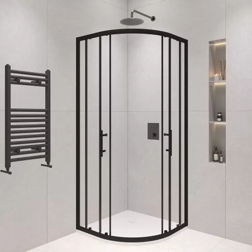 Душевой уголок RGW PA-51B, Цвет стекла: прозрачное, Цвет профиля: Черный, Выбрать размер: 100x100, изображение 3