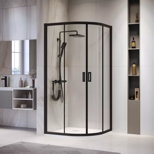 Душевой уголок RGW PA-52B, Цвет стекла: прозрачное, Цвет профиля: Черный, Выбрать размер: 90x90, изображение 3