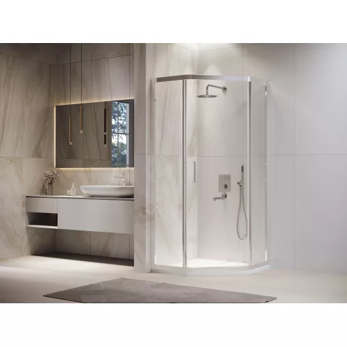 Душевой уголок RGW PA-86, Цвет стекла: прозрачное, Цвет профиля: Хром, Выбрать размер: 900x900, изображение 4