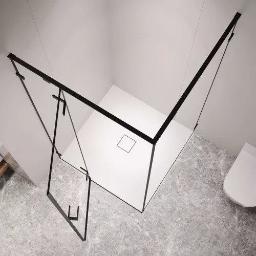 Душевой уголок RGW SV-030B, Цвет стекла: прозрачное, Цвет профиля: Черный, Выбрать размер: 1000x1000, изображение 3