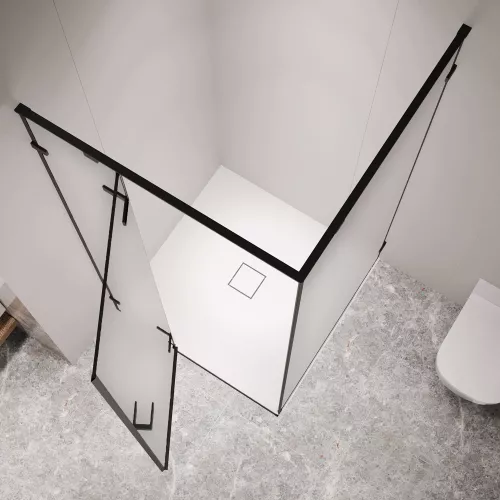 Душевой уголок RGW SV-030B, Цвет стекла: матовое, Цвет профиля: Черный, Выбрать размер: 1000x1000, изображение 4