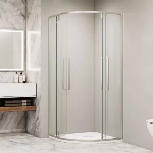 Душевой уголок RGW SV-53 прозрачное/хром, Цвет стекла: прозрачное, Цвет профиля: Хром, Выбрать размер: 1000x1000, изображение 7