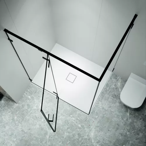 Душевой уголок RGW SV-040B матовое/черный, Цвет стекла: матовое, Цвет профиля: Черный, Выбрать размер: 1200x1000, изображение 3