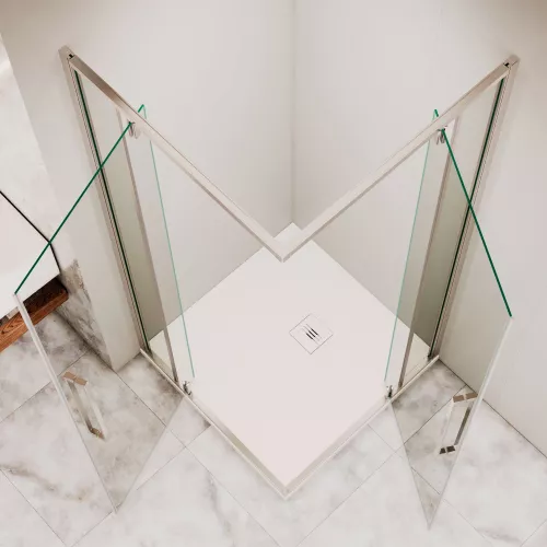 Душевой уголок RGW SV-33 прозрачное/хром, Цвет стекла: прозрачное, Цвет профиля: Хром, Выбрать размер: 100х100, изображение 6