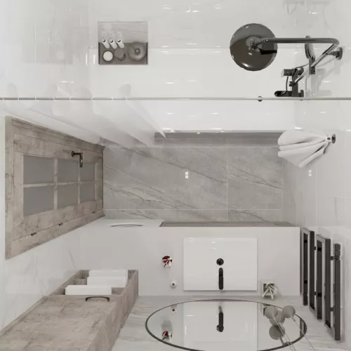 Керамогранит Donna_GT Серый, Выбрать цвет: Серый, Выбрать размер: 60х120, изображение 8