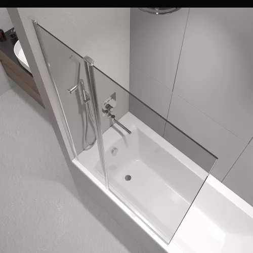 Шторка на ванну RGW SC-11, Цвет стекла: прозрачное, Цвет профиля: Хром, Выбрать размер: 100, изображение 7