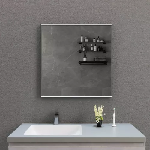 Зеркало со встроенной подстветкой и подогревом ESBANO ES-3803 черный, Цвет профиля (вариация): Черный, Выбрать размер: 80х80, изображение 6