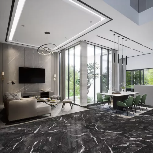 Керамогранит Camlin_GT Черный  60x60, Выбрать цвет: Черный, Выбрать размер: 60х60, изображение 8