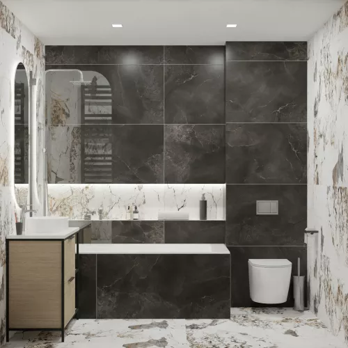 Керамогранит Freya_GT Черный 60x120, изображение 6