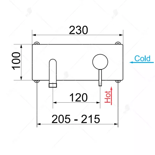 Смеситель с изливом встраиваемый RGW SP-45-10B, изображение 4