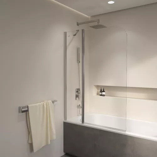 Шторка на ванну RGW SC-011, Цвет стекла: прозрачное, Цвет профиля: Хром, Выбрать размер: 110, изображение 3