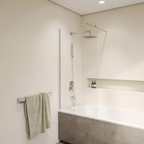 Шторка на ванну RGW SC-050, Цвет стекла: прозрачное, Цвет профиля: Хром, Выбрать размер: 80, изображение 5