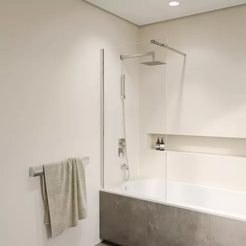 Шторка на ванну RGW SC-052, Цвет стекла: прозрачное, Цвет профиля: Хром, Выбрать размер: 60, изображение 3