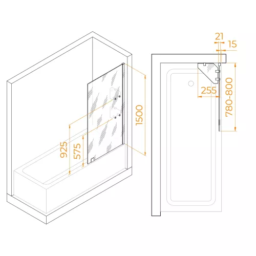 Шторка на ванну RGW SC-54, изображение 8