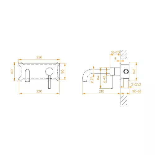 Смеситель с изливом встраиваемый RGW SP-45-11B, изображение 10