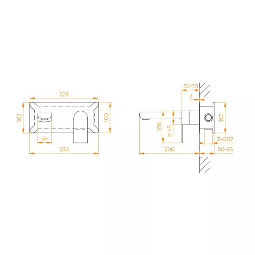 Смеситель встраиваемый с изливом RGW SP-46B, Цвет профиля: Черный, изображение 10