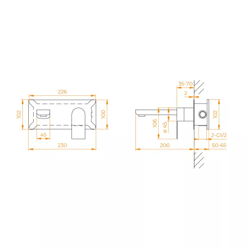 Смеситель встраиваемый с изливом RGW SP-46, Цвет профиля: Хром, изображение 9