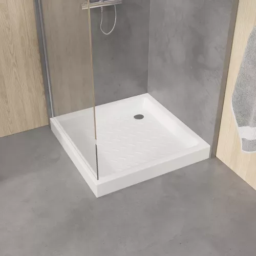 Душевой поддон квадратный керамический RGW CR, Выбрать цвет: Белый, Выбрать размер: 900x900, изображение 8