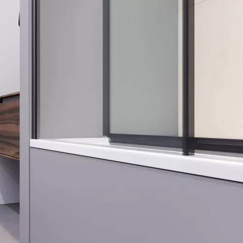 Шторка на ванну RGW SC-45B, Цвет профиля: Черный, Выбрать размер: 180, изображение 8