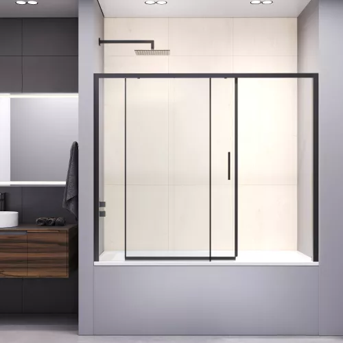 Шторка на ванну RGW SC-45B, Цвет профиля: Черный, Выбрать размер: 180, изображение 5