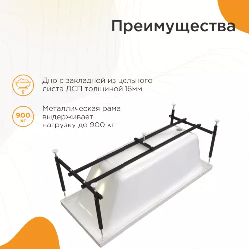 Ванна акриловая Radomir Веста, Выбрать размер: 160х70, изображение 4