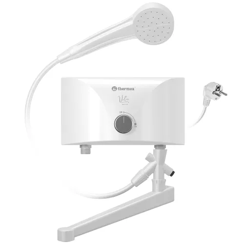 Водонагреватели: Электроводонагреватель проточный THERMEX Vetro combi/shower/tap безнапорный 1 в магазине Акватория