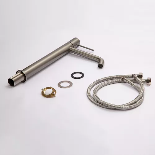 Смеситель для раковины AVS Slimmer высокий, оружейная сталь, Выбрать цвет: Оружейная сталь, изображение 14