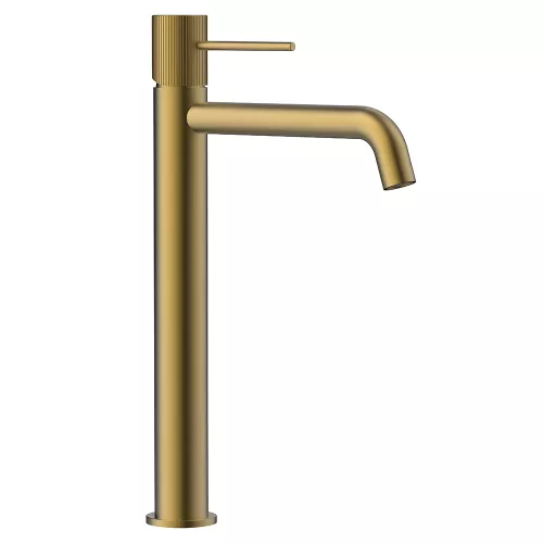 Смеситель для раковины AVS Pulse высокий, брашированное золото, Выбрать цвет: Брашированное золото