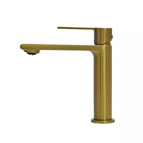 Смеситель для раковины AVS Elegant брашированное золото, Выбрать цвет: Брашированное золото, изображение 11