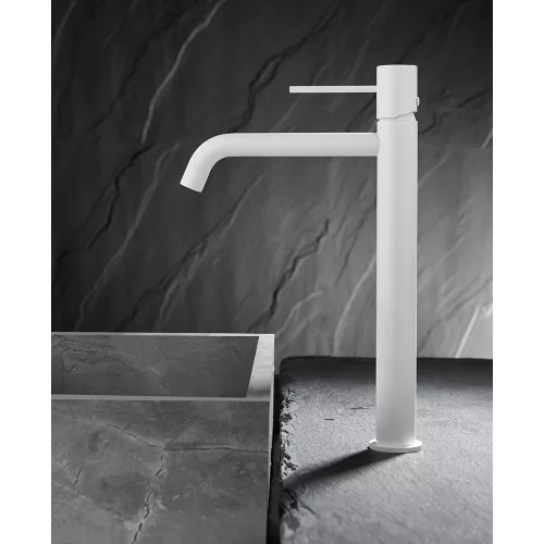 Смеситель для раковины AVS Slimmer высокий, белый матовый, Выбрать цвет: Белый, изображение 5