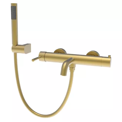 Смеситель для ванны с душем AVS Slimmer брашированное золото, Выбрать цвет: Брашированное золото, изображение 13