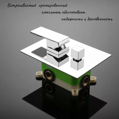 Душевая система ACWEN 6602A скрытого монтажа, Выбрать цвет: Хром, изображение 10