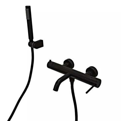 Смеситель для ванны с душем AVS Slimmer черный матовый, Выбрать цвет: Черный, изображение 9