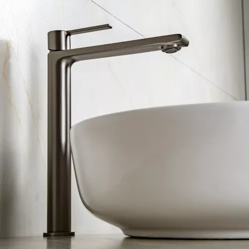 Смеситель для раковины AVS Elegant высокий, оружейная сталь, Выбрать цвет: Оружейная сталь, изображение 9