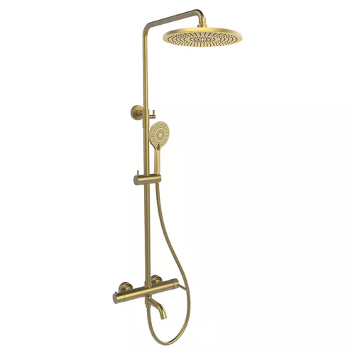 Душевая стойка AVS Slimmer брашированное золото, Выбрать цвет: Брашированное золото, изображение 6