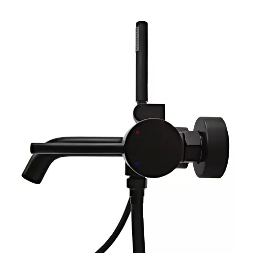 Смеситель для ванны с душем AVS Slimmer черный матовый, Выбрать цвет: Черный, изображение 12