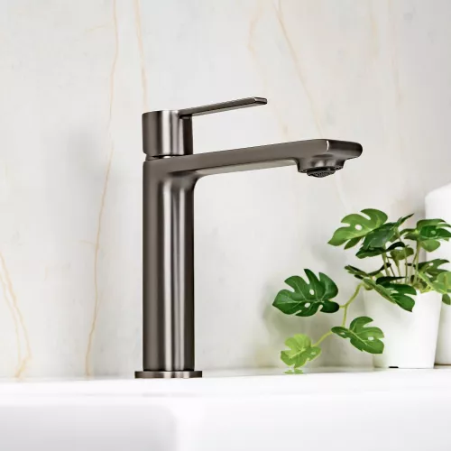 Смеситель для раковины AVS Elegant оружейная сталь, Выбрать цвет: Оружейная сталь, изображение 6