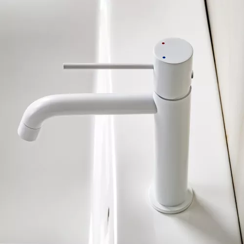 Смеситель для раковины AVS Slimmer белый матовый, Выбрать цвет: Белый, изображение 7