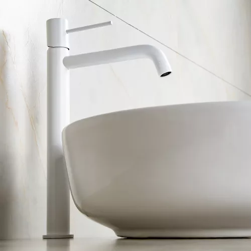 Смеситель для раковины AVS Slimmer высокий, белый матовый, Выбрать цвет: Белый, изображение 11