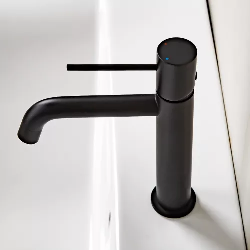 Смеситель для раковины AVS Slimmer черный матовый, Выбрать цвет: Черный, изображение 10
