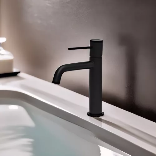 Смеситель для раковины AVS Slimmer черный матовый, Выбрать цвет: Черный, изображение 8