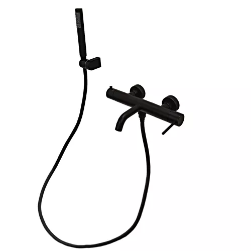 Смеситель для ванны с душем AVS Slimmer черный матовый, Выбрать цвет: Черный, изображение 7