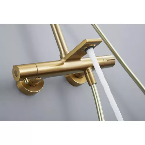 Душевая стойка AVS Elegant брашированное золото, изображение 11