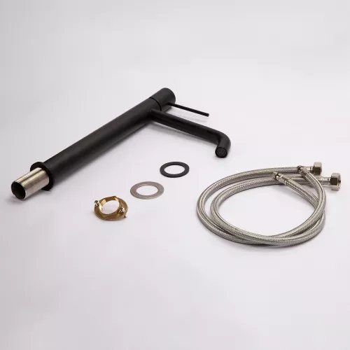 Смеситель для раковины AVS Slimmer высокий, черный матовый, Выбрать цвет: Черный, изображение 15