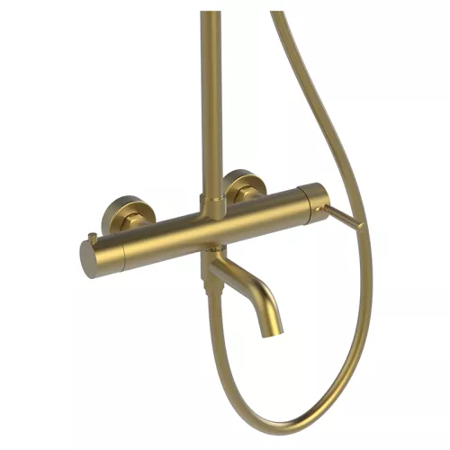 Душевая стойка AVS Slimmer брашированное золото, Выбрать цвет: Брашированное золото, изображение 7