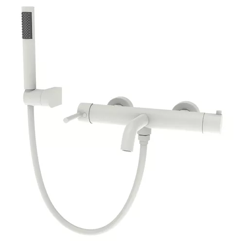 Смеситель для ванны с душем AVS Slimmer белый матовый, Выбрать цвет: Белый, изображение 6