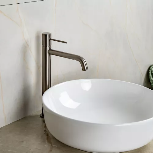 Смеситель для раковины AVS Slimmer высокий, оружейная сталь, Выбрать цвет: Оружейная сталь, изображение 8