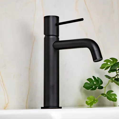 Смеситель для раковины AVS Slimmer черный матовый, Выбрать цвет: Черный, изображение 6